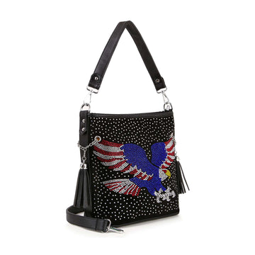 Patriotic Eagle Hobo Crossbody Bag